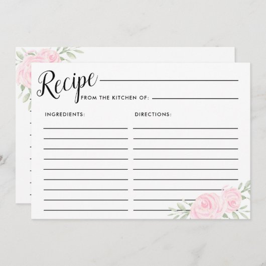 Grote roze roze bloem - Kaart (Voorkant / Achterkant)