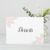 Grote roze roze bloemen - bruine edel - Kaart divi (Staand voorkant)