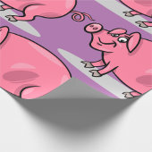 Grote roze roze rog cadeaupapier