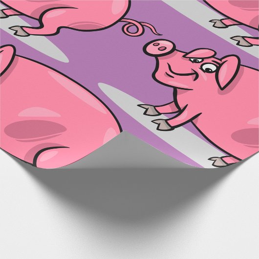 Grote roze roze rog cadeaupapier