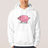 Grote roze roze rog hoodie (Voorkant)