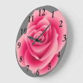 Grote roze roze roodbekerplaat wandklok (Hoek)