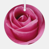 Grote roze roze roze roos glas ornament (Achterkant)