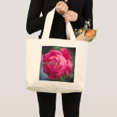 Grote roze roze roze roos grote tote bag (Voorkant (product))