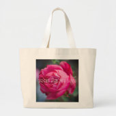 Grote roze roze roze roos grote tote bag (Voorkant)