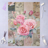 Grote Roze Rozen Boeketten & Collage Decoupage Tissuepapier (Craft)