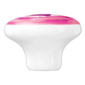 Grote roze rozenprint keramische knop (Zijkant)