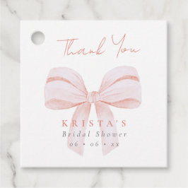 Grote roze strik bruiloft cadeau bedankt bedankjes labels