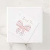Grote roze strik bruiloft cadeau bedankt bedankjes labels (In situ)