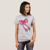 Grote Roze Strik T-Shirt (Voorkant volledig)