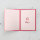 Grote roze strik van Sinterklaas met liefde Kerstm Kaart (Binnen)