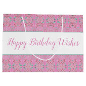 Grote Roze Tas Stijl Papier Verjaardag Gift Bag Groot Cadeauzakje (Achterkant)