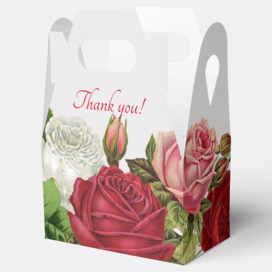 Grote Rozen Bedankt voor je feest. Bedankdoosjes (Geopend)