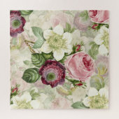 Grote Rozen  Floral Jigzaag Puzzle Legpuzzel (Horizontaal)