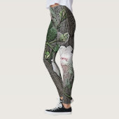 Grote Rozen op hout Leggings (Links)