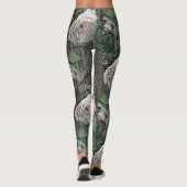 Grote Rozen op hout Leggings (Achterkant)