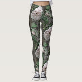 Grote Rozen op hout Leggings (Voorkant)