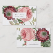 Grote Rozen Roze Rode Bloemen Visitekaartje (Voorkant / Achterkant)