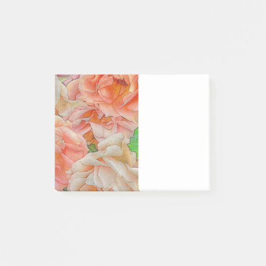 Grote rozen van tuinen, sinaasappel post-it® notes (Voorkant)