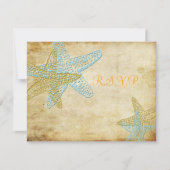 GROTE RSVP, BLUE STARFISH RSVP KAARTJE (Voorkant)