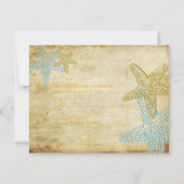 GROTE RSVP, BLUE STARFISH RSVP KAARTJE (Achterkant)