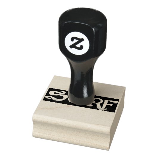 Grote rubberen stempel met handvat voor surfen (Stempel)