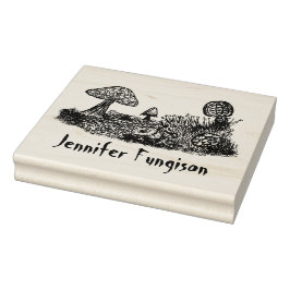 Grote rubberen stempel Paddenstoelenweide