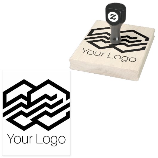 Grote Rubberzegel Custom Business Logo Rubberstempel (Gestempeld)