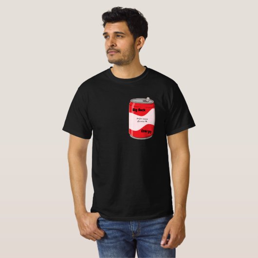 Grote rug energie t-shirt (Voorkant volledig)