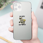 Grote rug Outback – Grappig Koala Gym Deadlift-ont Sticker (Telefoon)