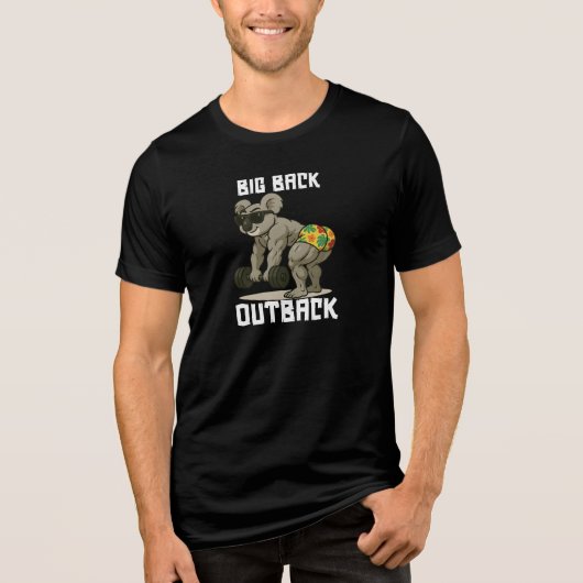 Grote Rug Outback – Grappig Koala Gym Deadlift Ont Tri-Blend Shirt (Voorkant)