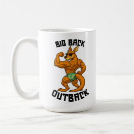 Grote rug Outback – Grappige kangoeroe fitness wor Koffiemok