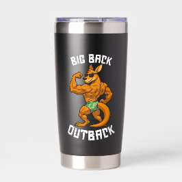 Grote rug Outback - Grappige kangoeroe gym workout Geïsoleerde Drinkbeker