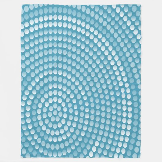 Grote ruggengraat, moderne, abstracte, blauwe stip fleece deken (Voorkant)