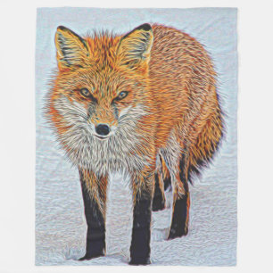 Grote rugzak met prachtig kunstwerk fleece deken