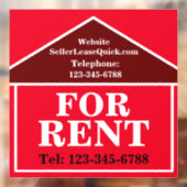 GROTE RUIMTE TE HUUR Aangepaste Woningbouw Raamsticker (Vel 2)