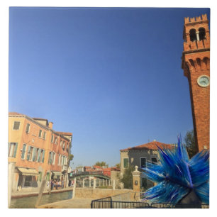 Grote ruitengestalte en bleektoren, Italië Tegeltje