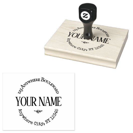 Grote rustieke gewoonte rubberstempel (Gestempeld)