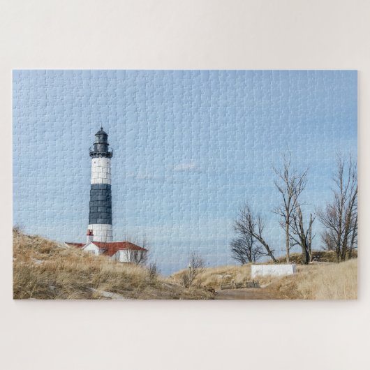 Grote Sable Point Lighthouder en Tower Legpuzzel (Horizontaal)