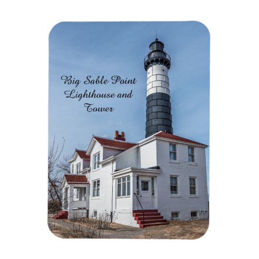 Grote Sable Point Lighthouder en Tower Magneet (Verticaal)