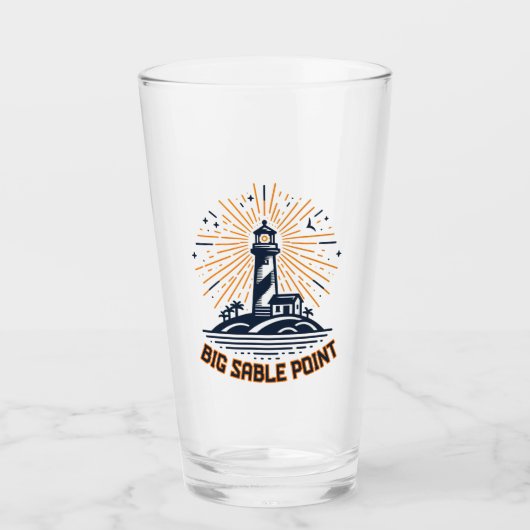 Grote Sable Point Lighthouse Zonsopgang Glas (Voorkant)