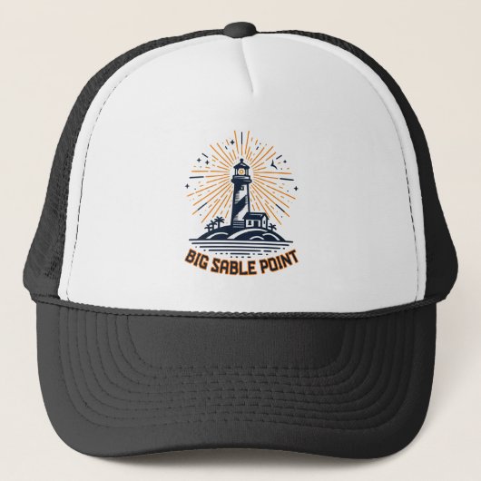 Grote Sable Point Lighthouse Zonsopgang Trucker Pet (Voorkant)