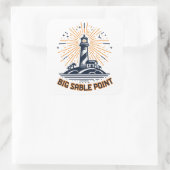 Grote Sable Point Lighthouse Zonsopgang Vierkante Sticker (Tas)