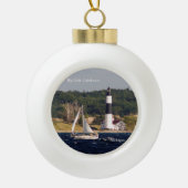 Grote Sable Point Vuurtoren & Boot ornament (Voorkant)