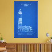 Grote Sable Point Vuurtoren - Michigan - AD Canvas Afdruk (Insitu (Woonkamer))