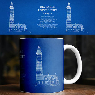 Grote Sable Point Vuurtoren - Michigan - AD Koffiemok