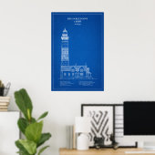 Grote Sable Point-vuurtoren - Michigan – AD Poster (Thuiskantoor)