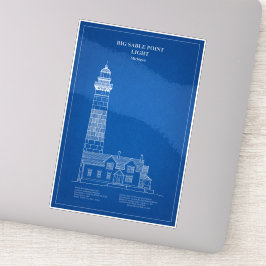 Grote Sable Point vuurtoren - Michigan - AD Sticker