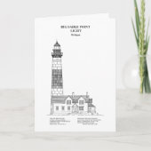 Grote Sable Point vuurtoren - Michigan - BD Bedankkaart (Voorkant)