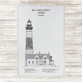 Grote Sable Point vuurtoren - Michigan - BD Legpuzzel